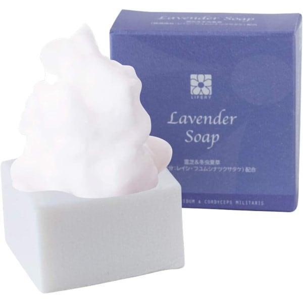 Твердое мыло Рейши Кордицепс Лаванда 80г